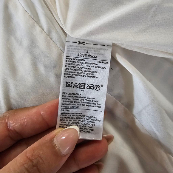 Banana Republic Black White Gingham Blazer Size 4 - Picture 8 of 8